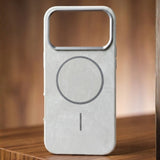 Skynup Noir Collection: White Stone Textured MagSafe Case for iPhone 17 Pro Max | Premium Designer Mobile Back Cover | Skynup