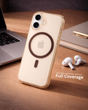 SkynUp Arto MagFit Back Cover Case for iPhone 17 | Magnetic Wireless Charging Compatible with MagSafe | Hard Back Protection | Gold