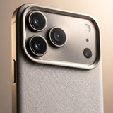 SkynUp Linea Premium Leather Back Cover Case for iPhone 17 Pro Max | MagSafe Compatible | Grey