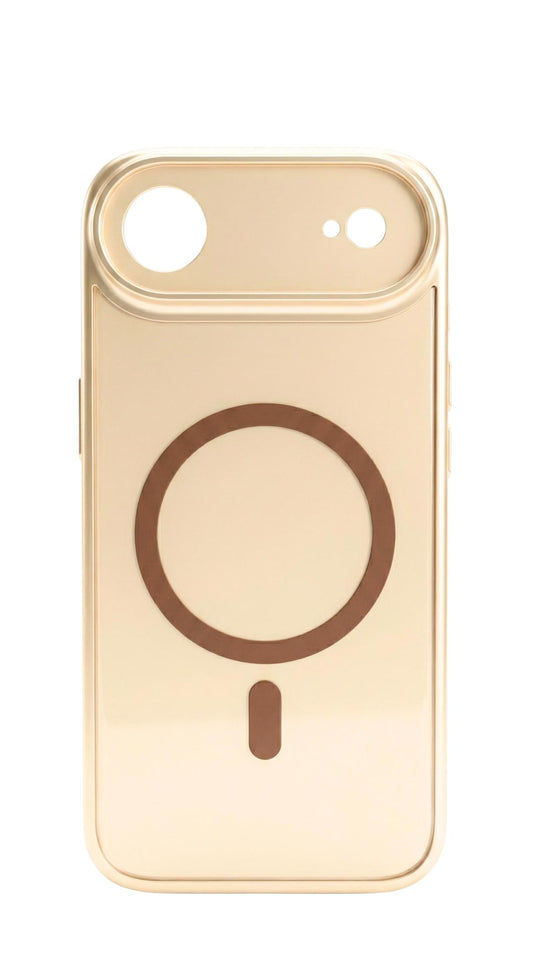 SkynUp Arto MagFit Back Cover Case for iPhone 17 Air | Magnetic Wireless Charging Compatible with MagSafe | Hard Back Protection | Gold