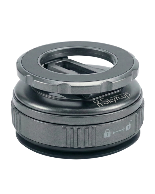 SkynUp 360° Magnetic Vacuum Phone Holder | Hands-Free Foldable Suction Mount for Car, Shower & Home