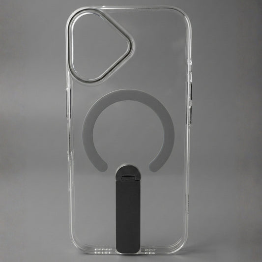 Skynup Titan Collection: iPhone 17 Clear Case with Black MagSafe Stand | Premium Designer Mobile Back Cover | Skynup