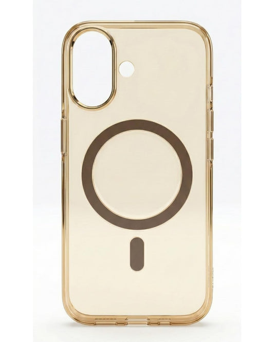 SkynUp Arto MagFit Back Cover Case for iPhone 17 | Magnetic Wireless Charging Compatible with MagSafe | Hard Back Protection | Gold