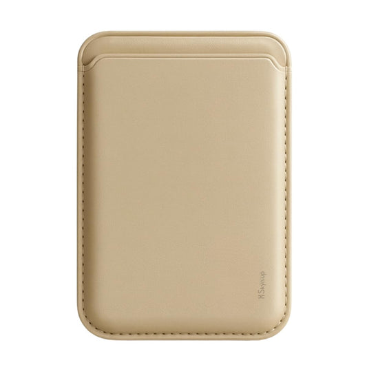 SkynUp Willy Magfit Card Holder Wallet | Magnetic Faux Leather Wallet Compatible with MagSafe | Designed for MagSafe Compatible 17/16/15/14/13/12/Pro/Pro Max/Plus Series | Gold