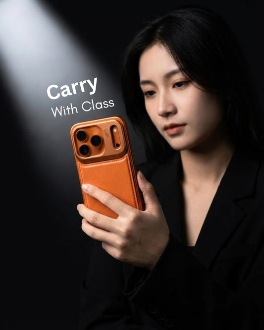 SkynUp Capri Metallic Aroma Perfume Back Cover for iPhone 17 Pro | Metallic Finish | Protective Design | Orange