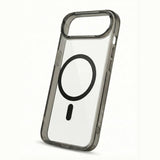 SkynUp Lumen Magnetic Clear Case Compatible with iPhone 17 Air | Anti-Yellowing Transparent Back & Shockproof Bumper | Slim Wireless Charging Protection | Black