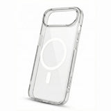 SkynUp Lumen Magnetic Clear Case Compatible with iPhone 17 Air | Anti-Yellowing Transparent Back & Shockproof Bumper | Slim Wireless Charging Protection | White