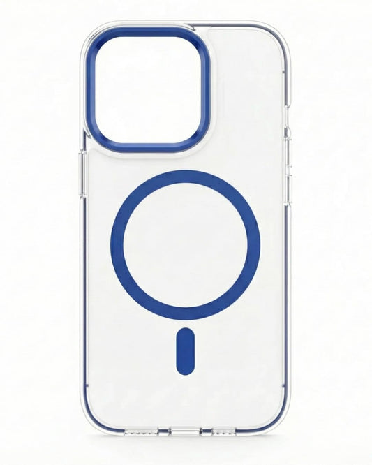 SkynUp Clario Back Case for iPhone 17 | Clear Back Cover with Magnetic Ring | Slim Shockproof Anti-Yellow TPU Case