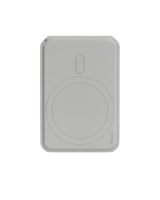 SkynUp Handy Magnetic Wallet with Built-in Stand Tripod Stand | Strong Magnets | Holds 3+ Cards | Magsafe Wallet Compatible with iPhone 17/16/15/14/13/12/Pro/Pro Max/Plus Series (Meteroite Grey)