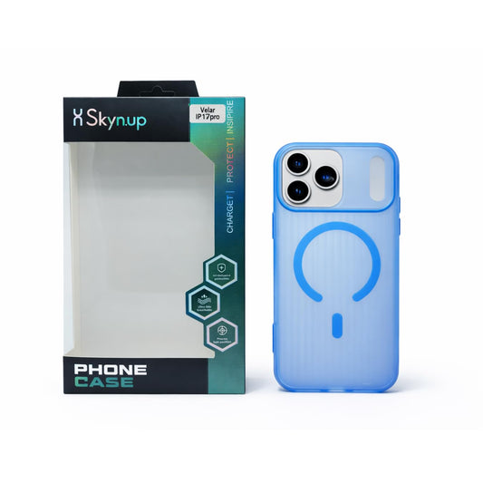 SkynUp Velar Premium Textured Back Cover Case for iPhone 17 Pro | Slim & Stylish Finish | Light Blue