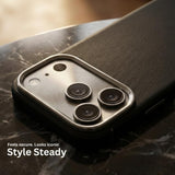 SkynUp Linea Premium Leather Back Cover Case for iPhone 17 Pro Max | MagSafe Compatible | Black