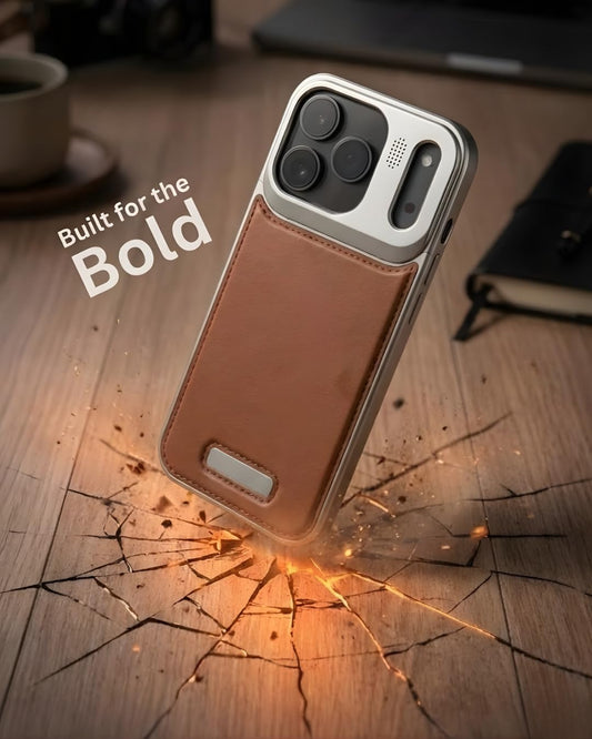 SkynUp Capri Metallic Aroma Perfume Back Cover for iPhone 17 Pro | Metallic Finish | Protective Design | Brown