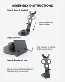 SkynUp Hair Dryer Stand Holder | Premium Metal Docking Station & Bathroom Organizer | Magnetic Accessory Storage Rack for Blow Dryer, Diffuser & Nozzles | Heavy Duty Anti-Slip Base (Dark Grey)