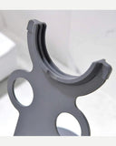 SkynUp Hair Dryer Stand Holder | Premium Metal Docking Station & Bathroom Organizer | Magnetic Accessory Storage Rack for Blow Dryer, Diffuser & Nozzles | Heavy Duty Anti-Slip Base (Dark Grey)