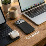 SkynUp Linea Premium Leather Back Cover Case for iPhone 17 Pro Max | MagSafe Compatible | Black