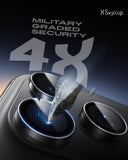 SkynUp Fluted Camera Lens Protector for iPhone 16 Pro / 16 Pro Max | 9H Tempered Glass | Anti-Scratch, HD Clarity & Full Lens Coverage | Easy Installation | Case-Friendly