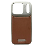 Skynup Capri Collection: Vintage Leather & Aluminum Case for iPhone 17 Pro | Premium Designer Mobile Back Cover | Skynup