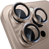 SkynUp Fluted Camera Lens Protector for iPhone 16 Pro / 16 Pro Max | 9H Tempered Glass | Anti-Scratch, HD Clarity & Full Lens Coverage | Easy Installation | Case-Friendly | Gold