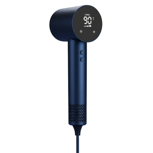 Skynup Pixel 1600 Watt Ionic Hair Dryer with Touch Screen Control | 360° Magnetic Rotating Nozzle | 4 Heat 3 Wind Speed Modes | Negative Ion Anti-Frizz | Hot Cold Air Function | Professional Quiet Blow Dryer | Prussian Blue