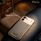 SkynUp Capri Metallic Aroma Perfume Back Cover for iPhone 17 | Metallic Finish | Protective Design | Brown