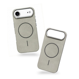 SkynUp Noir Fabric MagFit Back Cover Case for iPhone 17 Air | Magnetic Charging Compatible | Shockproof Compatible with MagSafe | Grey