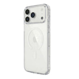 SkynUp Lumen Magnetic Clear Case Compatible with iPhone 17 Pro | Anti-Yellowing Transparent Back & Shockproof Bumper | Slim Wireless Charging Protection | White