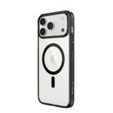SkynUp Lumen Magnetic Clear Case Compatible with iPhone 17 Pro Max | Anti-Yellowing Transparent Back & Shockproof Bumper | Slim Wireless Charging Protection | Black
