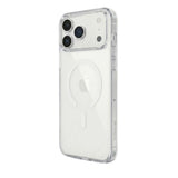SkynUp Lumen Magnetic Clear Case Compatible with iPhone 17 Pro Max | Anti-Yellowing Transparent Back & Shockproof Bumper | Slim Wireless Charging Protection | White