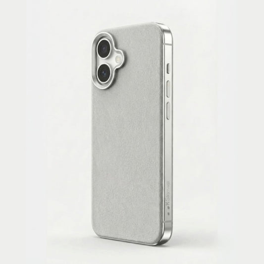 SkynUp Linea Premium Leather Back Cover Case for iPhone 17 | MagSafe Compatible | Grey