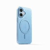 SkynUp Prism Magnetic-Compatible Case for iPhone 17 | Slim Shockproof Cover with Strong Ring Magnet, Dual-Layer TPU+PC Protection & Scratch-Resistant Matte Grip | Light Blue