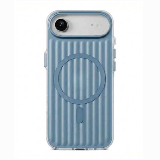 SkynUp Prism Magnetic-Compatible Case for iPhone 17 Air | Slim Shockproof Cover with Strong Ring Magnet, Dual-Layer TPU+PC Protection & Scratch-Resistant Matte Grip | Light Blue