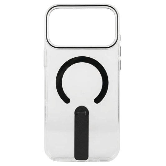 Skynup Titan Collection: Clear MagSafe Case with Metallic Stand for iPhone 17 Pro | Premium Designer Mobile Back Cover | Skynup