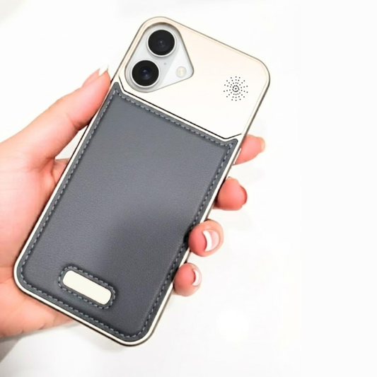 SkynUp Capri Metallic Aroma Perfume Back Cover for iPhone 17 | Metallic Finish | Protective Design | Grey