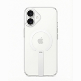 SkynUp Titan Magnetic Kickstand Case Compatible with iPhone 17 | Built-in Foldable Stand & Clear Back | Slim Wireless Charging Protection | White