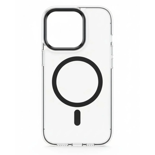 SkynUp Clario Back Case for iPhone 17 | Clear Back Cover with Magnetic Ring | Slim Shockproof Anti-Yellow TPU Case