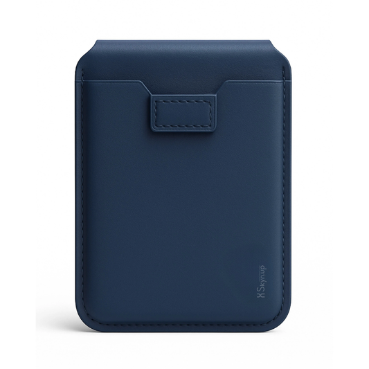 SkynUp Yoga Magnetic Wallet Slim Card Holder with Stand | Strong Magnetic Grip Holds 3+ Cards | Premium Leather | Designed for MagSafe Compatible 17/16/15/14/13/12/Pro/Pro Max/Plus Series