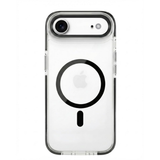 SkynUp Clario Back Case for iPhone17 Air | Clear Back Cover with Magnetic Ring | Slim Shockproof Anti-Yellow TPU Case | Black