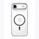SkynUp Clario Back Case for iPhone 17 Air | Clear Back Cover with Magnetic Ring | Slim Shockproof Anti-Yellow TPU Case | Dessert Gold