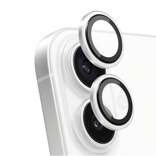 SkynUp Fluted Camera Lens Protector for iPhone 17 | 9H Tempered Glass with Full Coverage Protection | Anti-Scratch & HD Ultra Clear | Easy Installation | Compatible with Cases | Silver