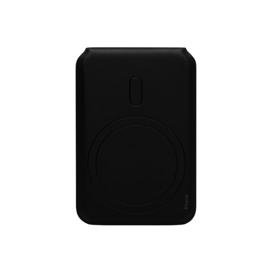 SkynUp Yoga Magnetic Wallet Slim Card Holder with Stand | Strong Magnetic Grip Holds 3+ Cards | Premium Leather | Designed for MagSafe Compatible 17/16/15/14/13/12/Pro/Pro Max/Plus Series | Black