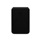 SkynUp Yoga Magnetic Wallet Slim Card Holder with Stand | Strong Magnetic Grip Holds 3+ Cards | Premium Leather | Designed for MagSafe Compatible 17/16/15/14/13/12/Pro/Pro Max/Plus Series | Black