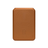SkynUp Yoga Magnetic Wallet Slim Card Holder with Stand | Strong Magnetic Grip Holds 3+ Cards | Premium Leather | Designed for MagSafe Compatible 17/16/15/14/13/12/Pro/Pro Max/Plus Series | Brown