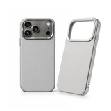 SkynUp Linea Premium Leather Back Cover Case for iPhone 17 Pro | MagSafe Compatible | Grey
