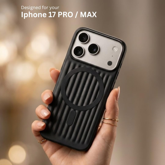 SkynUp Prism Magnetic-Compatible Case for iPhone 17 Pro Max| Slim Shockproof Cover with Strong Ring Magnet, Dual-Layer TPU+PC Protection & Scratch-Resistant Matte Grip | Black