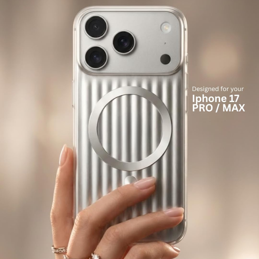 SkynUp Prism Magnetic-Compatible Case for iPhone 17 Pro Max | Slim Shockproof Cover with Strong Ring Magnet, Dual-Layer TPU+PC Protection & Scratch-Resistant Matte Grip | Grey