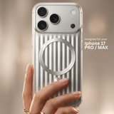 SkynUp Prism Magnetic-Compatible Case for iPhone 17 Pro Max | Slim Shockproof Cover with Strong Ring Magnet, Dual-Layer TPU+PC Protection & Scratch-Resistant Matte Grip | Grey