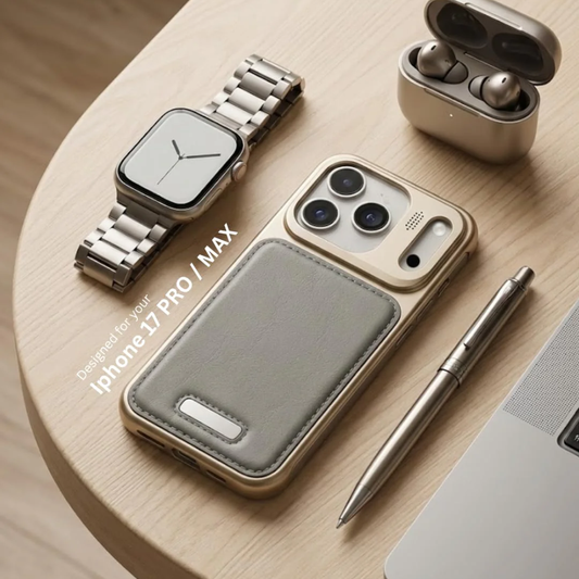 SkynUp Capri Metallic Aroma Perfume Back Cover for iPhone 17 Pro Max | Metallic Finish | Protective Design | Grey