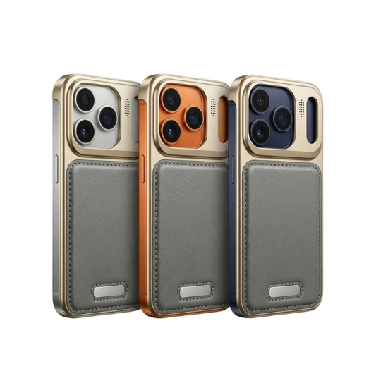 SkynUp Capri Metallic Aroma Perfume Back Cover for iPhone 17 Pro | Metallic Finish | Protective Design | Grey