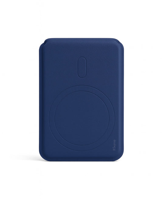 SkynUp Handy Magnetic Wallet with Built-in Stand Tripod Stand | Strong Magnets | Holds 3+ Cards | Magsafe Wallet Compatible with iPhone 17/16/15/14/13/12/Pro/Pro Max/Plus Series (Deep Sea)