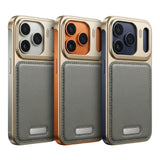 Skynup Capri Collection: Vintage Leather & Aluminum Case for iPhone 17 Pro | Premium Designer Mobile Back Cover | Skynup
